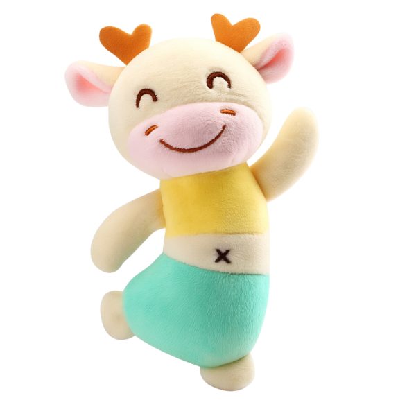 modameld Soft Plush Baby Rattle Toy with Shaker Sound