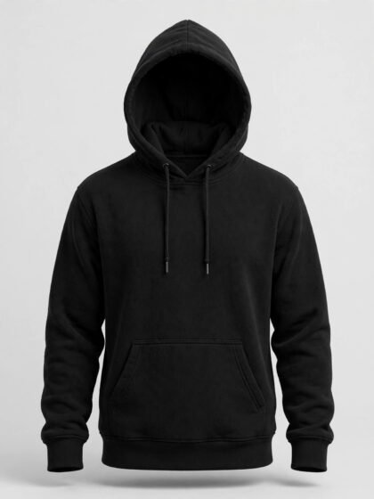Midnight Black Pullover Hoodie